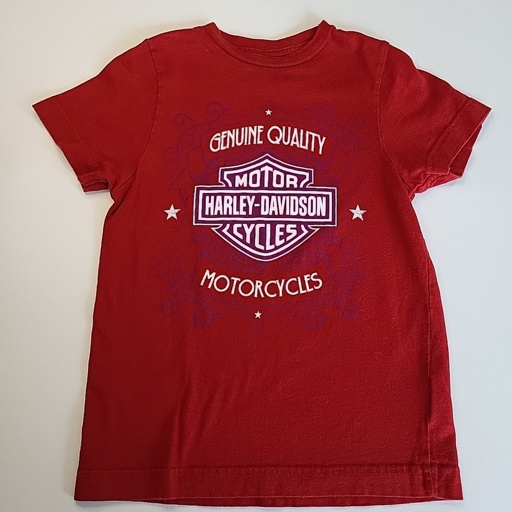 Harley Davidson OHIO Girls Toddler Tshirt Size Tag Missing *see photos* 2T-4T